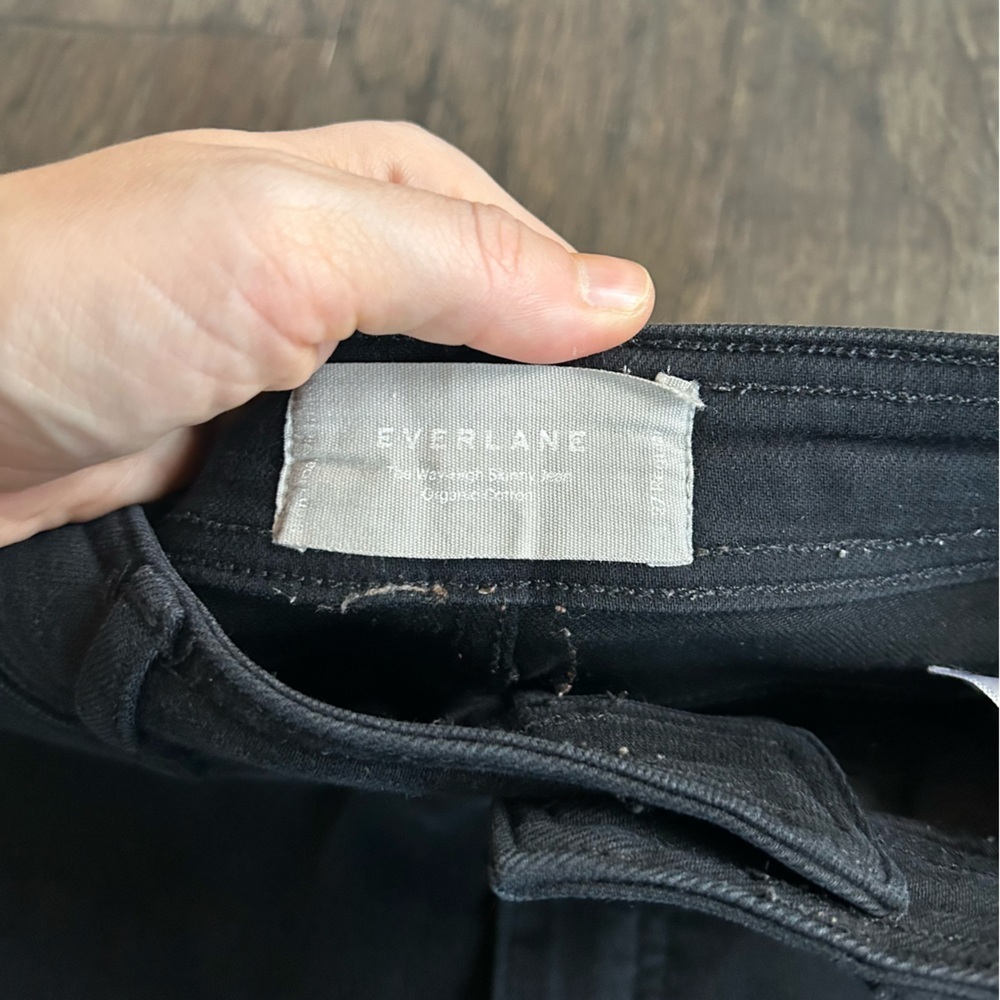 Everlane Way-High Skinny Jeans Black Organic Cotton 27 - Picture 3 of 5